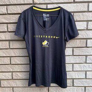 Nike Livestrong Team Canada Women's Hockey V-neck Tee Size M